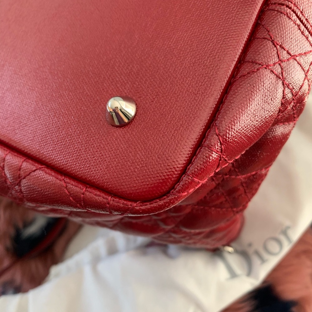 Dior Panarea Cannage Red Tote Great Condition - Picture 12 of 17